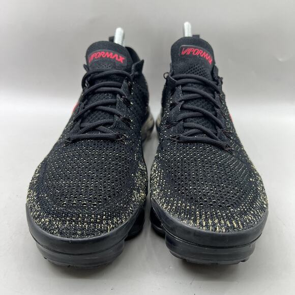 Nike Air VaporMax Flyknit 2 Cheetah Shoes Women Size 10 Black Red Low Sneakers - Picture 2 of 8
